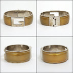 Gucci Patent Leather Bracelet Silver Gold — view 2