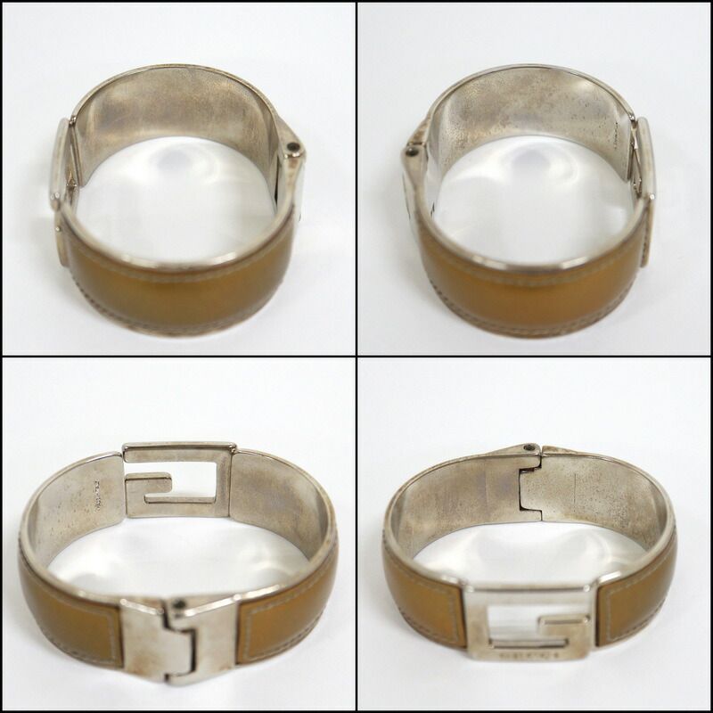 Gucci Patent Leather Bracelet Silver Gold — view 4