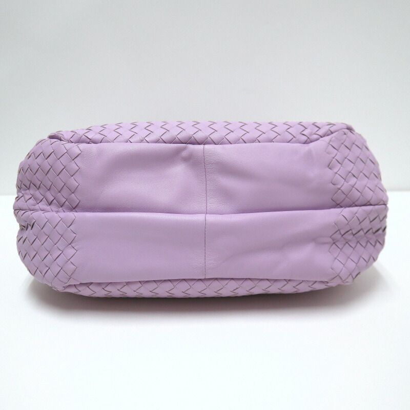 Bottega Veneta Campana Handbag Intrecciato Leather Purple — view 4