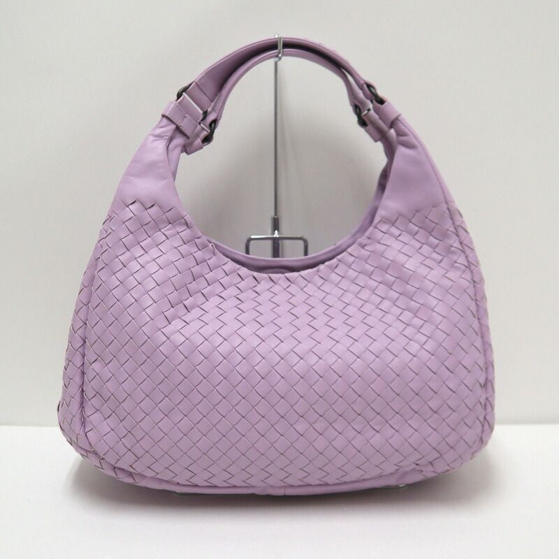 Bottega Veneta Campana Handbag Intrecciato Leather Purple — view 2