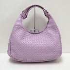 Bottega Veneta Campana Handbag Intrecciato Leather Purple — view 2