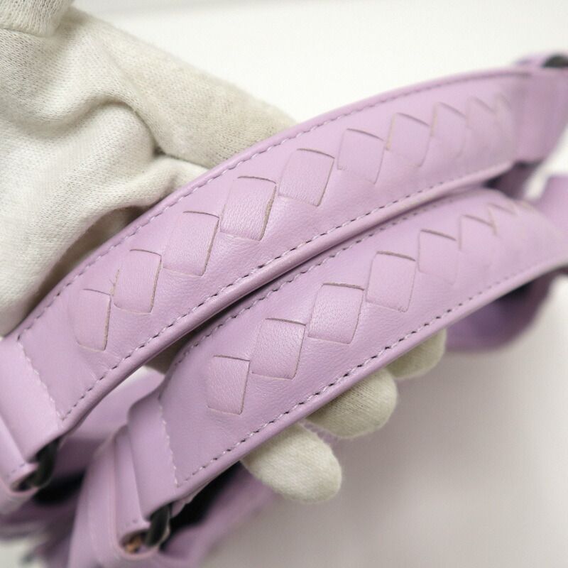 Bottega Veneta Campana Handbag Intrecciato Leather Purple — view 6