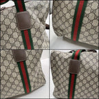 Gucci Large Duffle Boston Bag GG Supreme Beige Brown — view 5