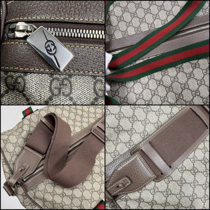 Gucci Large Duffle Boston Bag GG Supreme Beige Brown — view 6