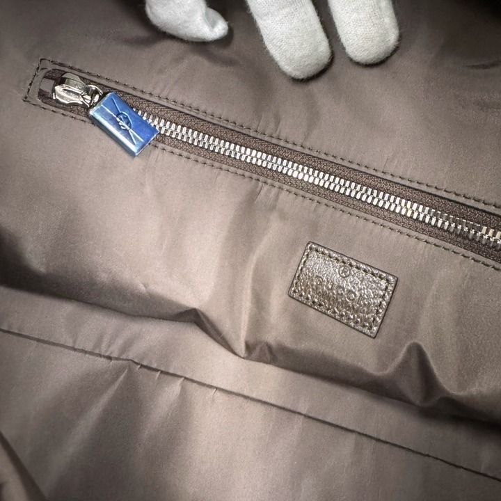 Gucci Large Duffle Boston Bag GG Supreme Beige Brown — view 8