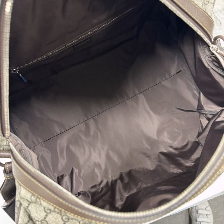 Gucci Large Duffle Boston Bag GG Supreme Beige Brown — view 7