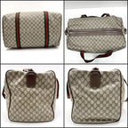 Gucci Large Duffle Boston Bag GG Supreme Beige Brown — view 3