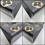 Louis Vuitton On The Go MM 2-Way Handbag Monogram Black Beige — view 5