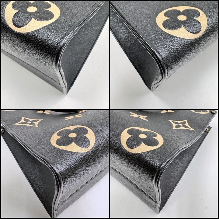 Louis Vuitton On The Go MM 2-Way Handbag Monogram Black Beige — view 5