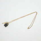 Hermes Amulet Padlock PM Necklace Buffalo Horn Gold Chain — view 5