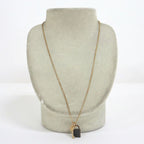 Hermes Amulet Padlock PM Necklace Buffalo Horn Gold Chain — view 6