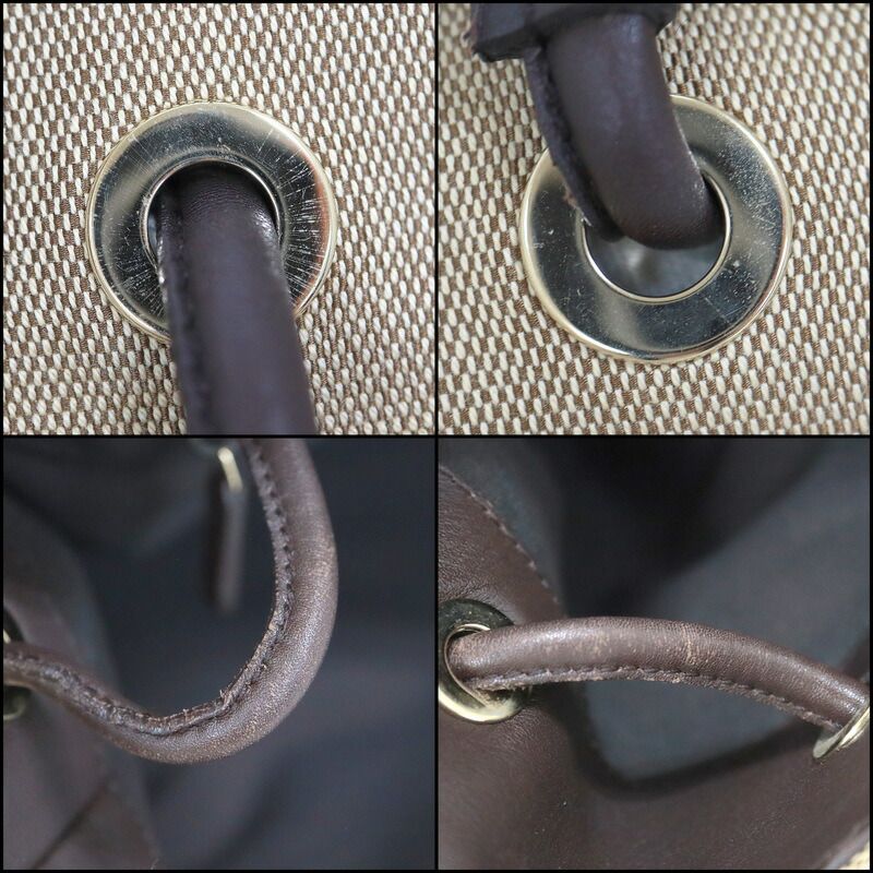 Gucci Shoulder Bag Canvas Beige Brown — view 8