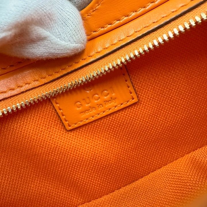 Gucci Moonside Mini Shoulder Bag GG Canvas Orange — view 9