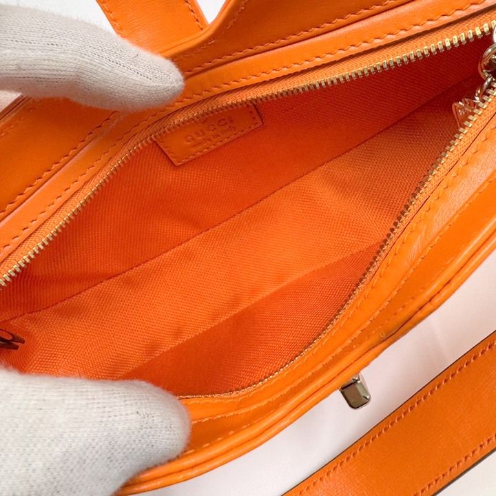 Gucci Moonside Mini Shoulder Bag GG Canvas Orange — view 8