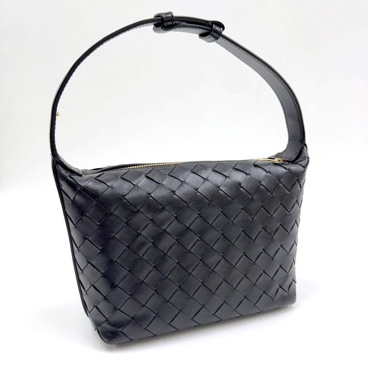 Bottega Veneta Mini Wallace Shoulder Bag Intrecciato Leather Black — view 2