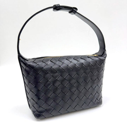 Bottega Veneta Mini Wallace Shoulder Bag Intrecciato Leather Black — view 2