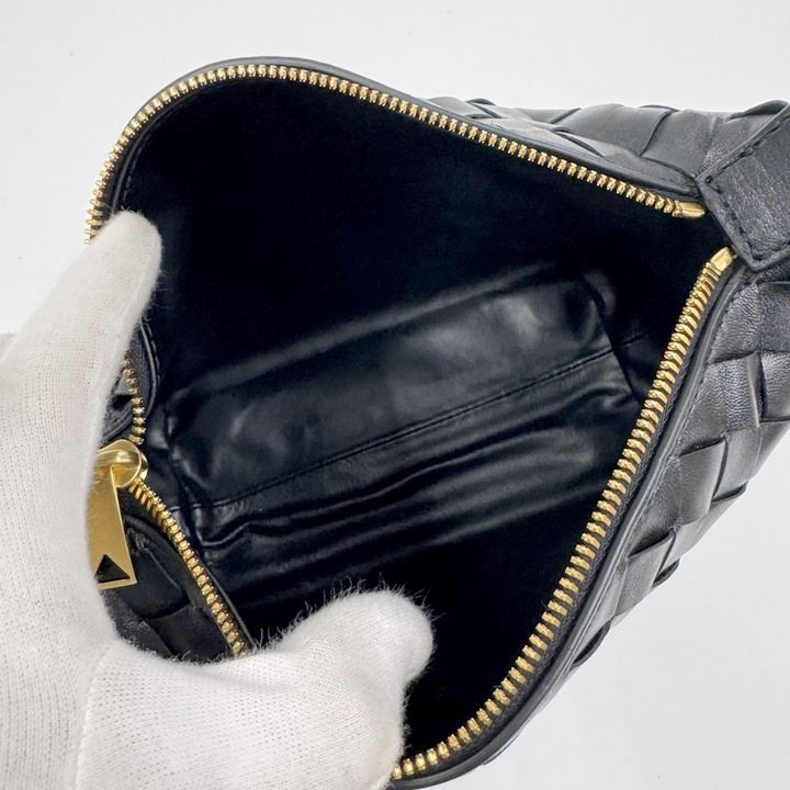 Bottega Veneta Mini Wallace Shoulder Bag Intrecciato Leather Black — view 7
