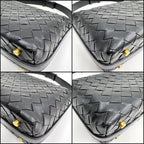 Bottega Veneta Mini Wallace Shoulder Bag Intrecciato Leather Black — view 4