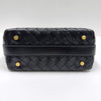 Bottega Veneta Mini Wallace Shoulder Bag Intrecciato Leather Black — view 3