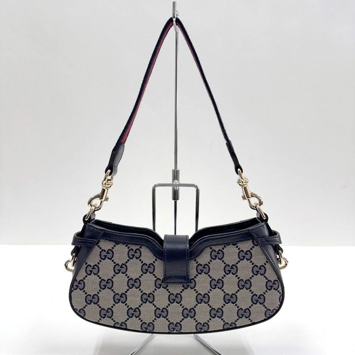 Gucci Moonside Mini Shoulder Bag GG Canvas Leather Sherry — view 2