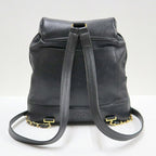 Chanel Backpack CC Logo Caviar Leather Black Gold — view 2