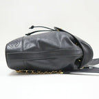 Chanel Backpack CC Logo Caviar Leather Black Gold — view 3