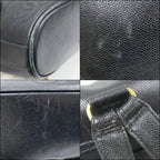 Chanel Backpack CC Logo Caviar Leather Black Gold — view 7