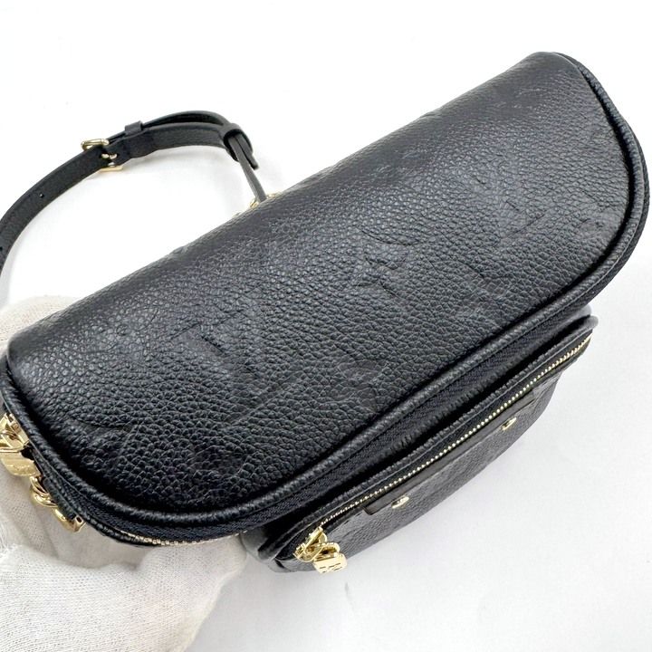 Louis Vuitton Mini Bum Bag 2-Way Chain Empreinte Noir Black — view 3