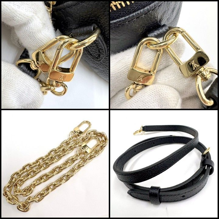 Louis Vuitton Mini Bum Bag 2-Way Chain Empreinte Noir Black — view 7