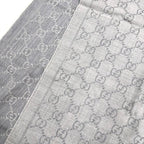 Gucci Shawl GG Pattern Gray Wool 08.338.986 — view 4