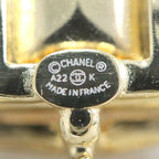 Chanel Earrings CC Logo Crystal Pink Tweed Gold — view 6