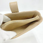 Chanel Quilted Mini Pouch Handbag Lambskin Beige Gold — view 5