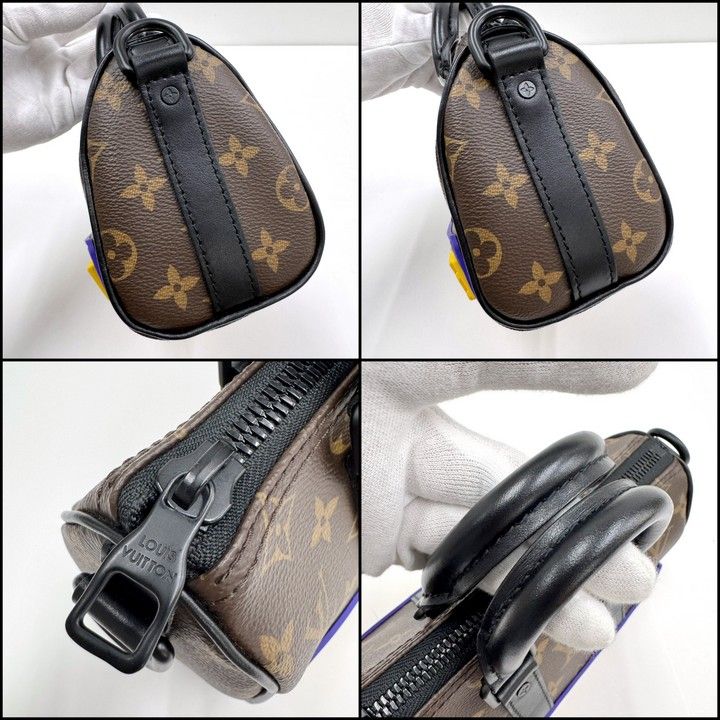 Louis Vuitton LV Rubber Keepall XS 2-Way Shoulder Bag Monogram Brown Blue Yellow — view 6