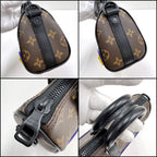 Louis Vuitton LV Rubber Keepall XS 2-Way Shoulder Bag Monogram Brown Blue Yellow — view 6