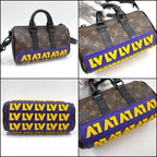 Louis Vuitton LV Rubber Keepall XS 2-Way Shoulder Bag Monogram Brown Blue Yellow — view 2