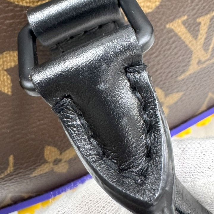 Louis Vuitton LV Rubber Keepall XS 2-Way Shoulder Bag Monogram Brown Blue Yellow — view 4