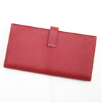 Hermes Bearn Souffle Verso Wallet Epsom Ruby Orange Gold — view 2
