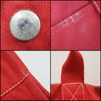 Hermes Deauville MM Tote Red Cotton — view 8