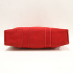 Hermes Deauville MM Tote Red Cotton — view 4