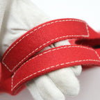 Hermes Deauville MM Tote Red Cotton — view 5