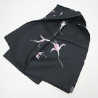 Hermes Carre 90 Fleurs de Fuchsia Black Pink Silk Scarf X — view 3