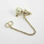 Dior Swing Earrings CD Logo Star Costume Pearl Gold Plated X Milky White — view 2