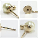 Dior Swing Earrings CD Logo Star Costume Pearl Gold Plated X Milky White — view 7