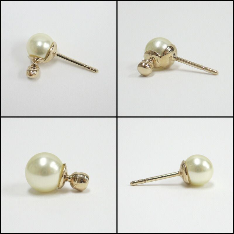 Dior Swing Earrings CD Logo Star Costume Pearl Gold Plated X Milky White — view 6