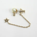 Dior Swing Earrings CD Logo Star Costume Pearl Gold Plated X Milky White — view 4