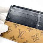 Louis Vuitton Slim Purse Coin Case Monogram Reverse Brown Black — view 6