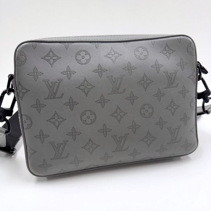 Louis Vuitton Duo Messenger Monogram Shadow Gray Black — view 2