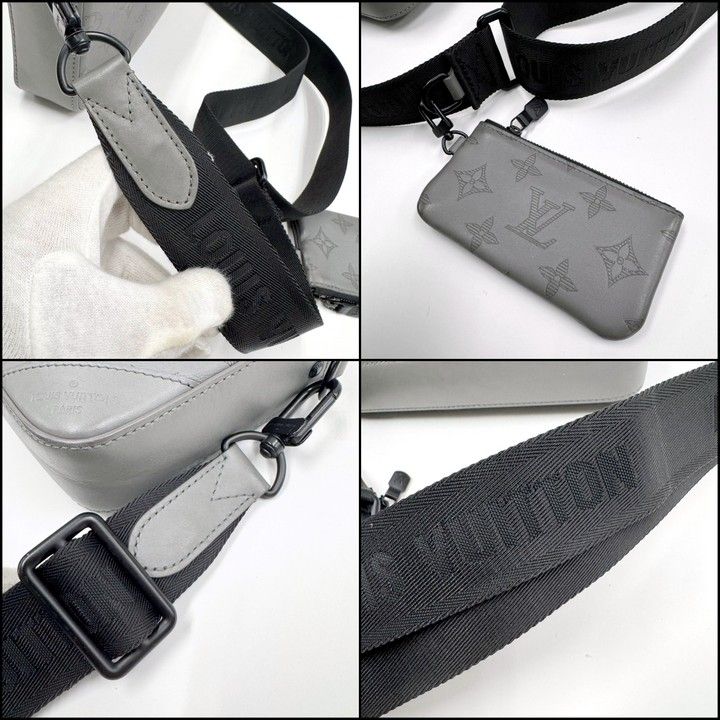 Louis Vuitton Duo Messenger Monogram Shadow Gray Black — view 7