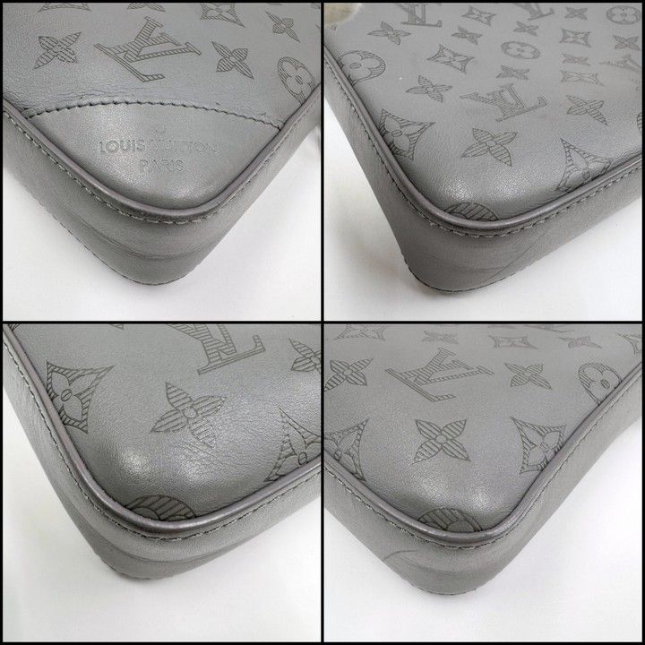 Louis Vuitton Duo Messenger Monogram Shadow Gray Black — view 5