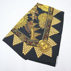 Hermes Carre 90 Chiefs' Gold L'Or Des Chefs Black Silk Scarf X — view 2